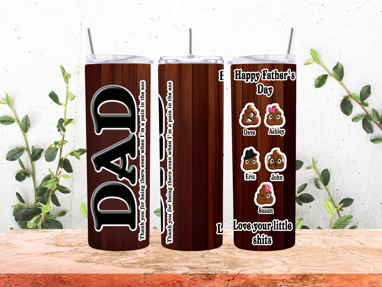 Daddy's little shits father's day tumbler
