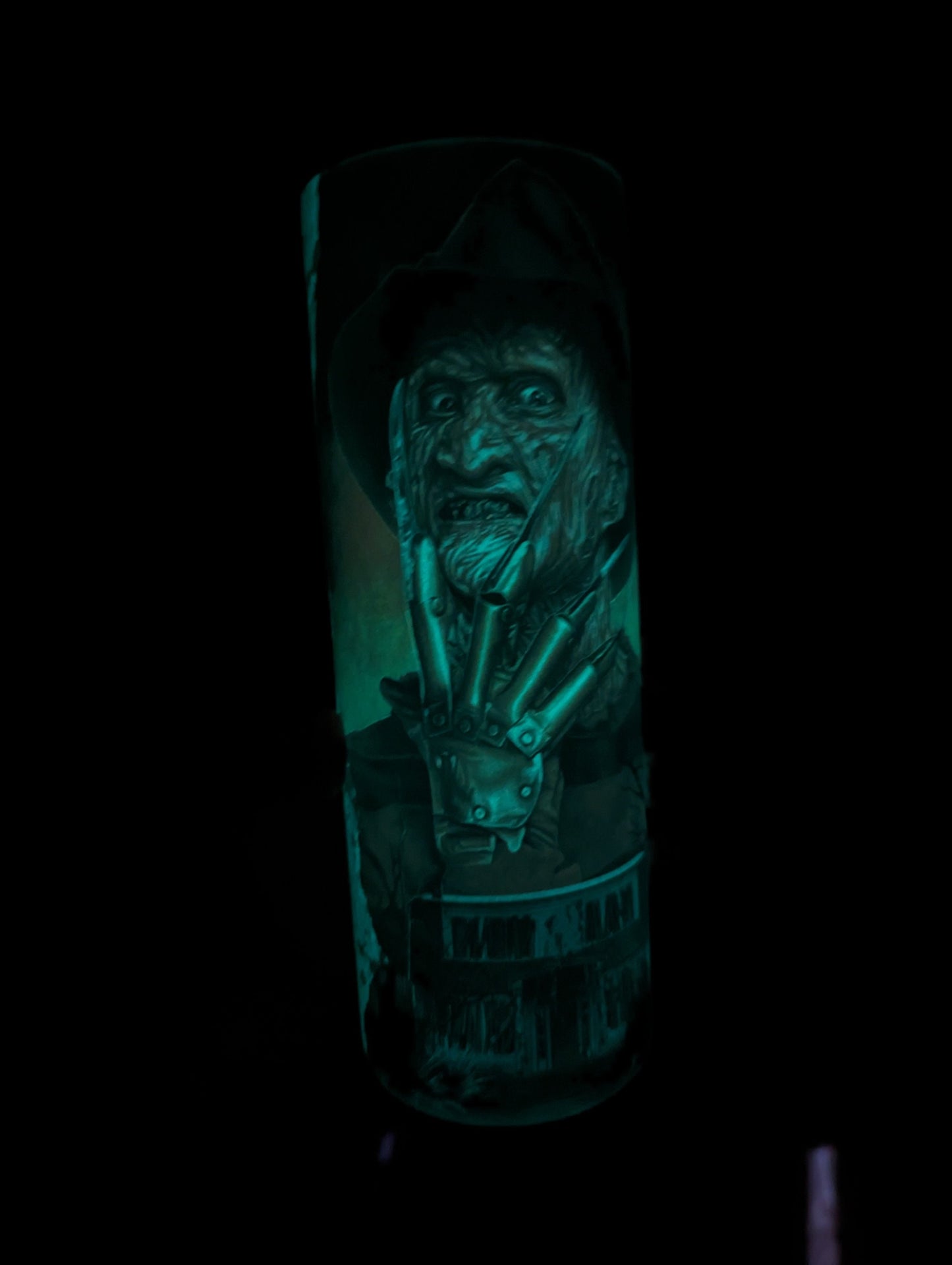20 oz. Glow in the dark Freddy Halloween tumbler